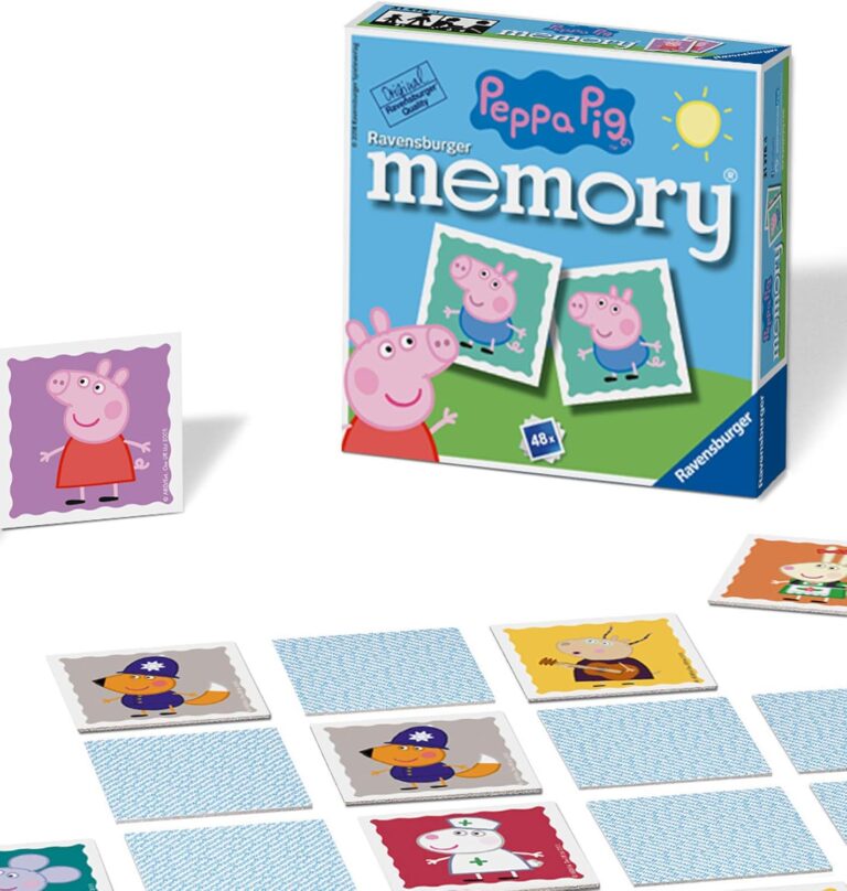 Ravensburger Peppa Pig Mini Memory Game – Matching Picture Snap Pairs Game For Kids Age 3 Years and Up