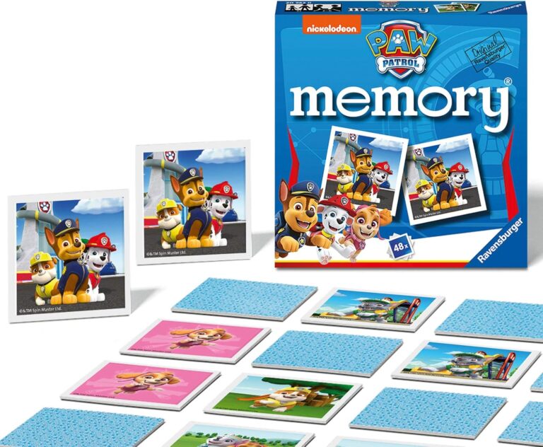 Ravensburger Paw Patrol Toys – Mini Memory Game – Matching Picture Snap Pairs Game for Kids Age 3+