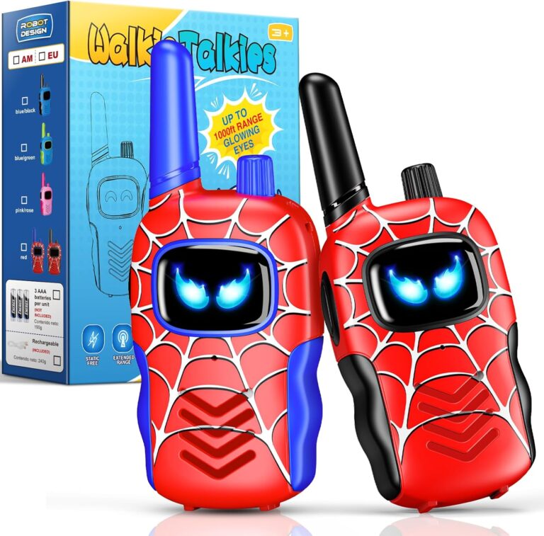 Toyokid Spider Walkie Talkies Kids Toys for 3 4 5 6 Year Old Boys Girls Gifts for 3-12 Year Old Boy Girls Toys, Spider Toys Kids Birthday Presents Spider Walkie Talky Outdoor Toys for Camping Garden
