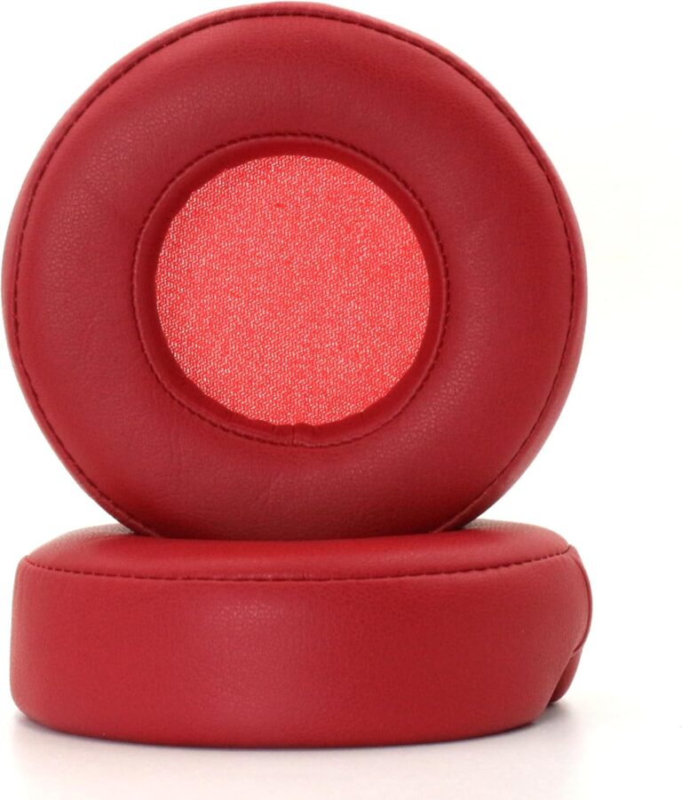 Replacement Ear Pads Compatible with Monster Beats Pro/by Dr Dre Detox Headphones Deluxe Upgrade Earphone Pads Headphone Cover Repair Accessories Ear Pads -red