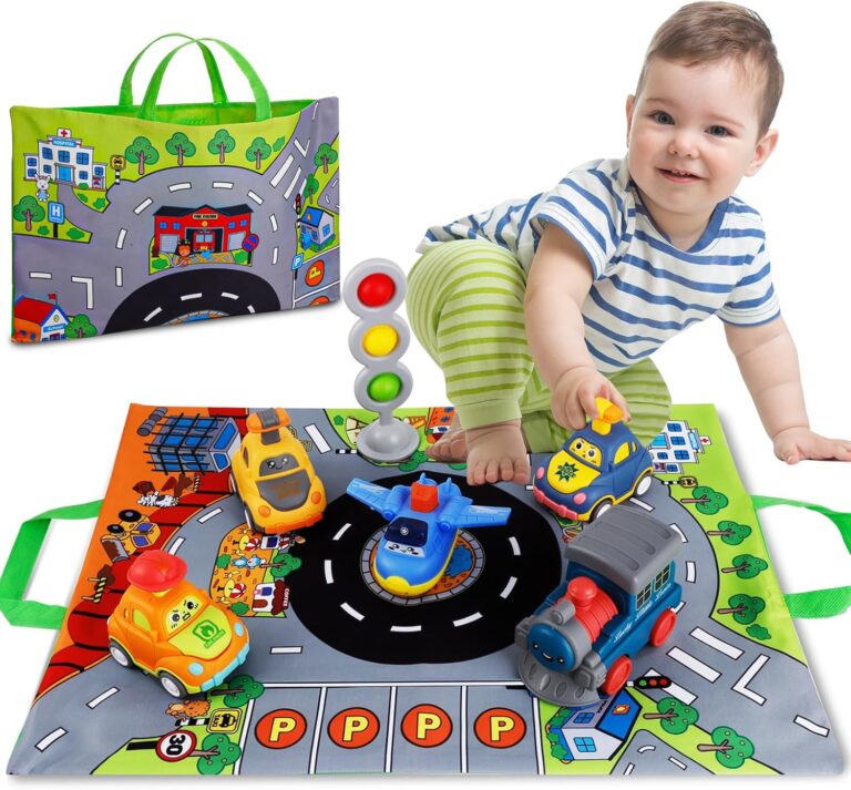 Geebiiny Toddler Toys for 1 2 3 Year Old Boys, Kids’ Play Vehicles 1-3 Year Old Boy Toys Gifts for 1-3 Year Old Boy Toy Cars Boys Toys Age 1 2 3 1st Birthday Gifts for Boy Toddler Outdoor Toys