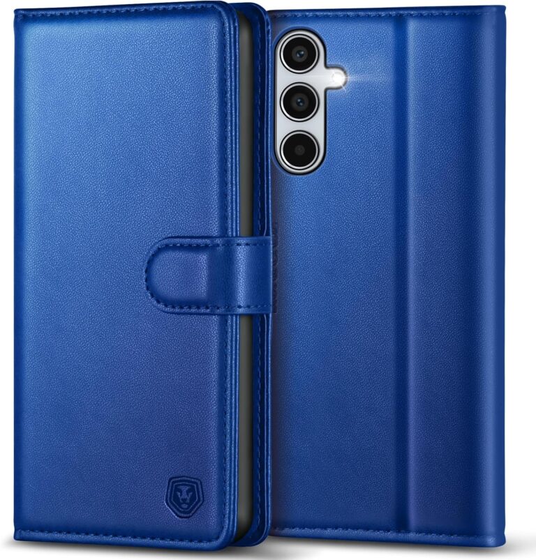 Kuafcase for Samsung A55 5G Case with 4 Card Slots Magnetic Closure Kickstand Shockproof Protective Phone Case for Samsung Galaxy A55 – Royal Blue