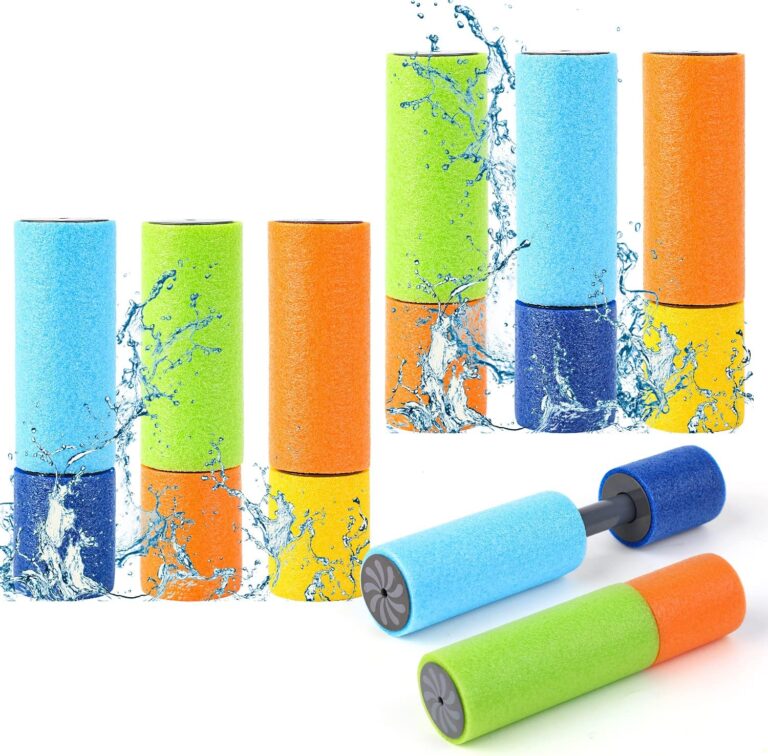 SULOLI Foam Water Pistol,6PCS Super Fun Water Guns for Kids, Water Blaster Summer Swimming Pool Toy, Water Squirter Shooter Water Fighting Toy for Kids Adults