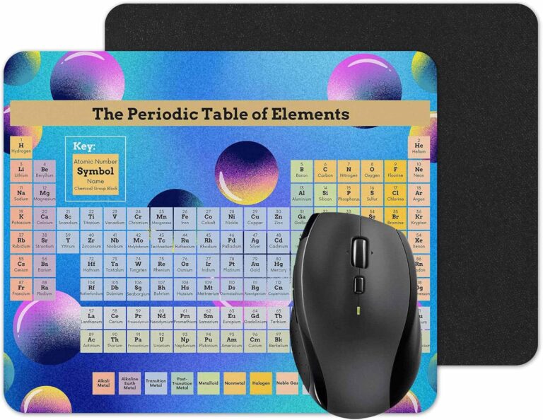 Vixar The Periodic Table of Elements Mouse mat pad for UK with Holiday Non Slip PC Desktop Laptop for school home office work (coloured)