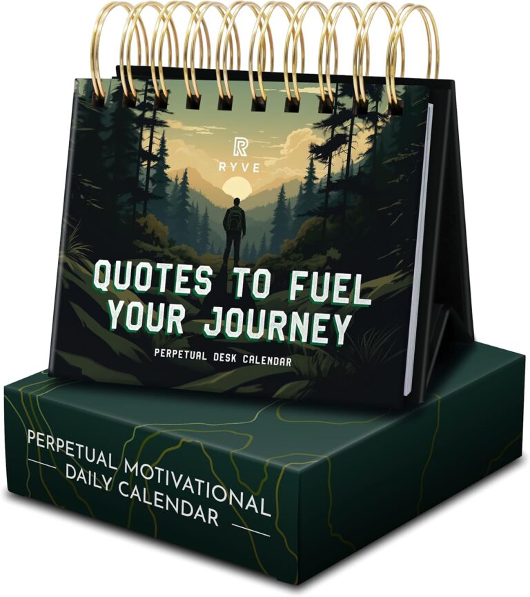 RYVE Motivational Calendar for Men – Daily Flip Calendar with 365+ Inspirational Quotes – Inspirational Gifts for Men, Office Decor for Men, Office Desk Accessories for Men, Office Gifts for Men