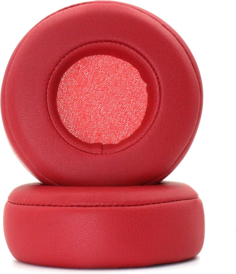 Replacement Ear Pads Compatible with Beats Mixr On-Ear Headphones Deluxe Upgraded Earphone Pads Headphone Cover Repair Accessories Ear Pads – red