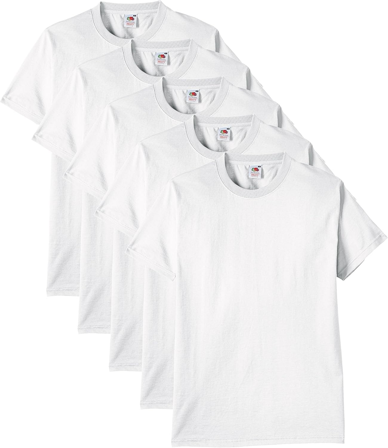 Fruit of the Loom Men’s Heavy T-Shirt Pack of 5