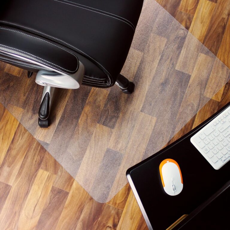 Marvelux 120 x 150cm Heavy Duty Large Polycarbonate Office Chair Mat for Hard Floors, Clear Hard Floor Protector, Rectangular Floor Protection Mat, Made in the UK, 47″ x 60″