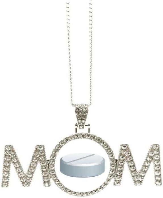White Pill Health Care Products Pattern Mothers Day Gift for Mom Nana Grandma Necklace Birthday Jewelry