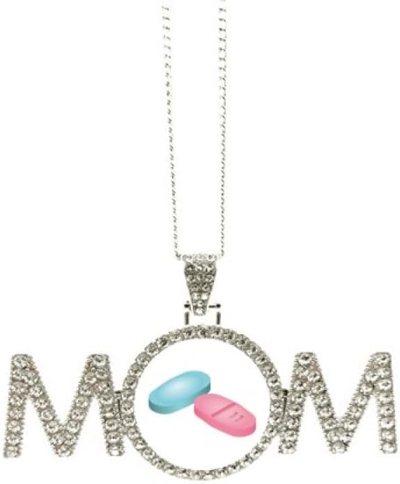 Health Care Products Pill Pattern Mothers Day Gift for Mom Nana Grandma Necklace Birthday Jewelry
