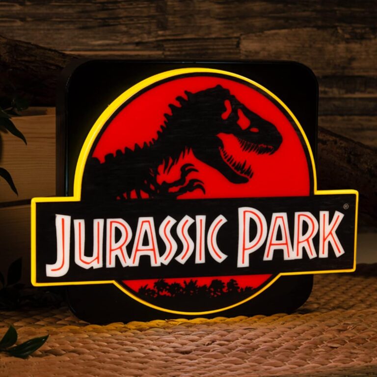 Numskull Jurassic Park 3D Lamp Wall Light – Ambient Lighting Gaming Accessory for Bedroom, Home, Study, Office, Work – Official Jurassic Park Merchandise