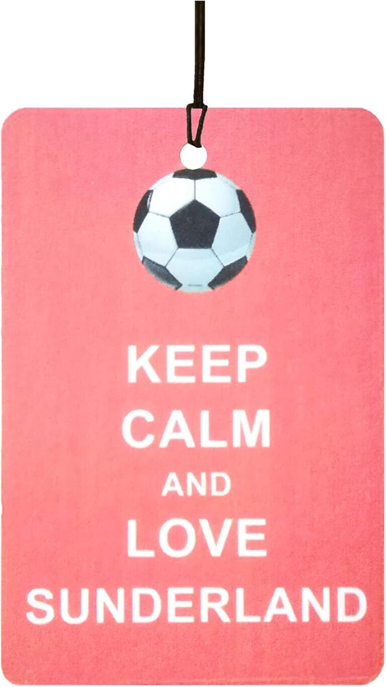 Keep Calm And Love Sunderland Car Air Freshener (Fun Birthday/Xmas Christmas Stocking Filler/Secret Santa/Novelty Scented Gift)