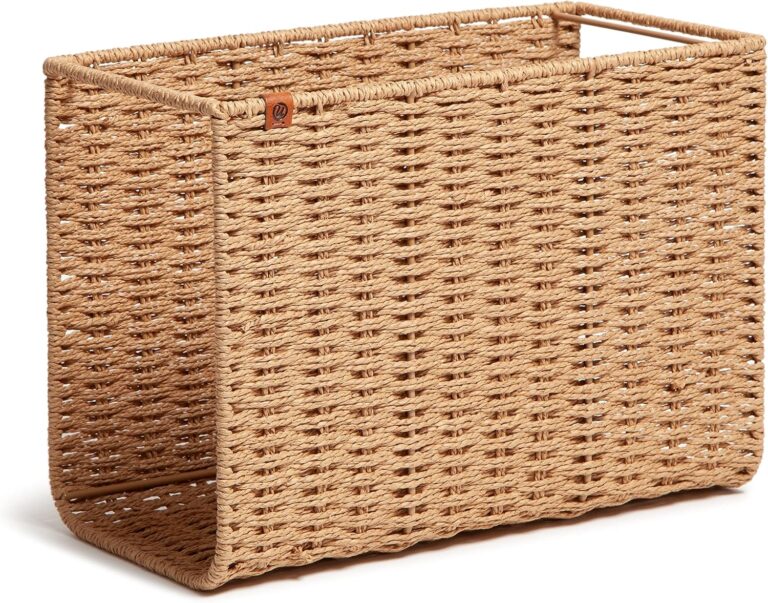 U Brands Woven Hanging File Basket, Office Organization Supplies, 1 Count
