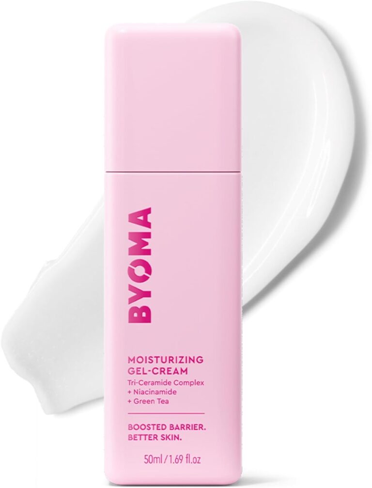 BYOMA Moisturising Gel Cream (50ml) Lightweight Oil Free Daily Moisturiser with Barrier Repair, Niacinamide and Green Tea, for All Skin Types – Alcohol Free, Vegan