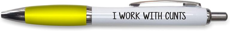 Rude Pens For Adults | Funny Boss Gifts Leaving Presents For Colleagues | Silly Ballpoint Pen Novelty Funky Stationery Quirky Gift Office Desk Accessories (Yellow_PAP2)