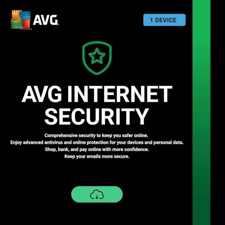 AVG Internet Security 2026 | 1 Device | 1 Year | Activation Code by email