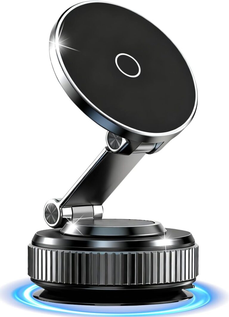 Vacuum Magnetic Car Phone Holder 360° Strongest 120LBS Ultra Suction Cup Phone Mount for MagSafe Dashboard Cell Phone Holders for Your Car/Gym/Mirror Bracket for iPhone 17 & Android, Car Accessories