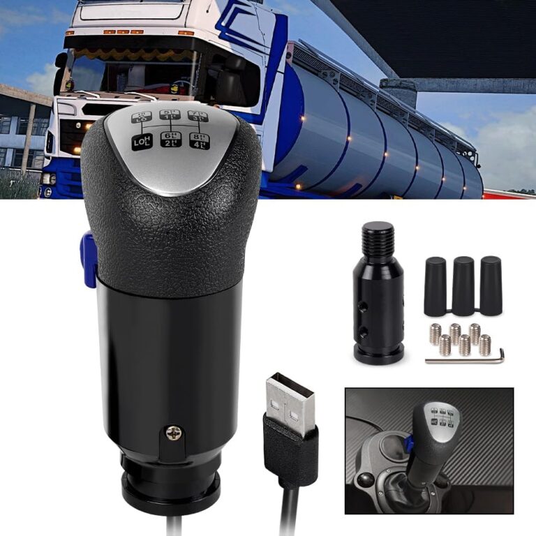 RASTP USB American Truck Simulator Shifter, Gearshift Knob for ATS & ETS2 Games Compatible with Logitech G27 G29 G920 Thrustmaster TH8A Fanatec SQ, PC Sim Racing Shifter (Style 3)
