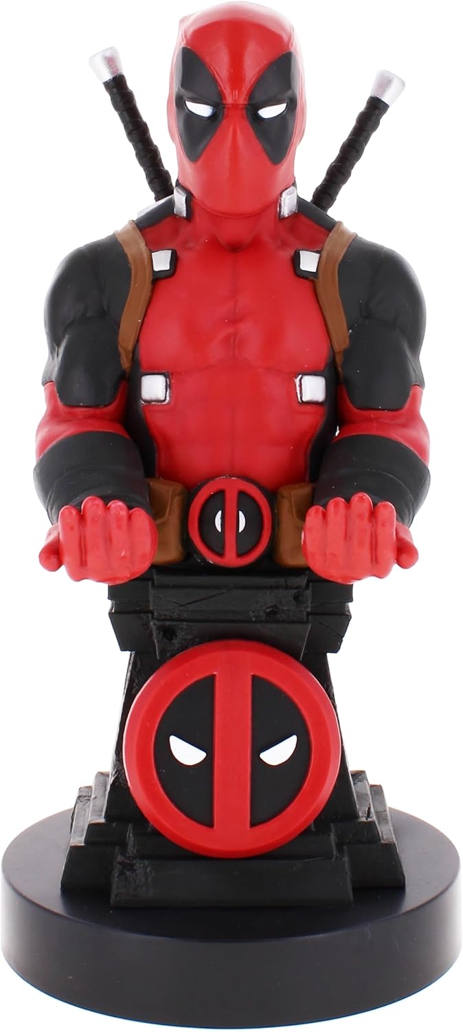 Cableguys – Deadpool Plinth Marvel Gaming Accessories Holder & Phone Holder for Most Controller (Xbox, Play Station, Nintendo Switch) & Phone