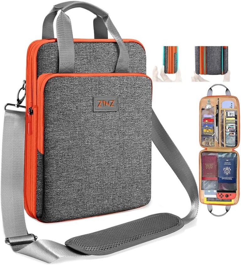 ZINZ Slim & Expandable Case 12.9 13 inch Travel Laptop Shoulder Bag for MacBook Air/Pro 13″ M4/M3/M2/M1, iPad Pro 12.9″/13″/11″, iPad Air 13″,L02G05