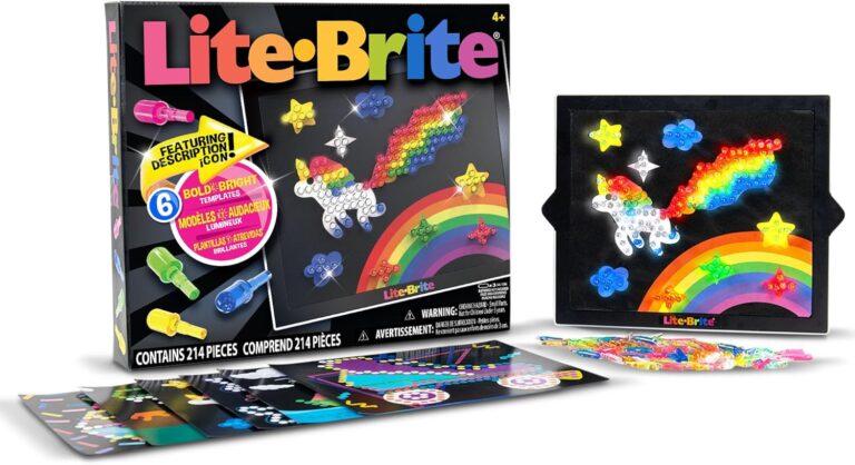 Lite-Brite | Ultimate Classic | Light Up Drawing Board, LED Board with Colours, Light Up Toys for Creative Play, Glow Art Neon Effect Drawing Board, Light Toys for Kids Ages 4+, Packaging May Vary