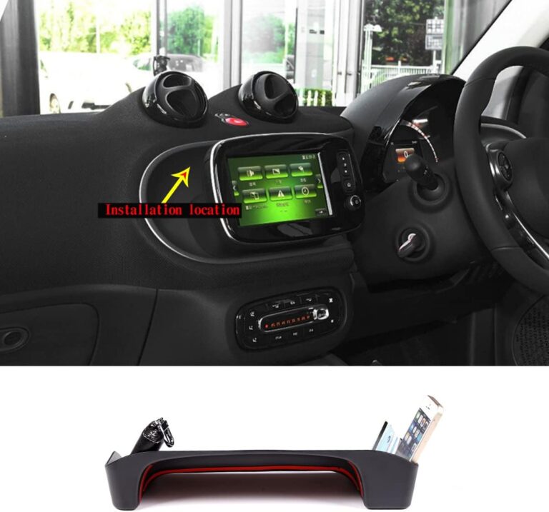 METYOUCAR Centre Console Storage Box for Smart 453 Fortwo/Forfour 2016-2020 Organiser Bag ABS Console Accessories Storage for Mobile Phone Keys Cards Coins (Right Hand Drive)