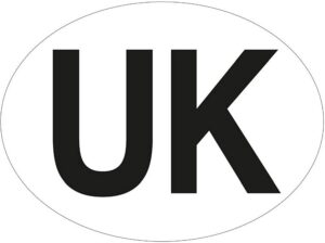 AA Fully Magnetic UK Badge For Cars – New 2021 Legal Regulation For Driving in France and EU Countries - Black Text White Oval Plate 210x190 millimetres – Pack of 1