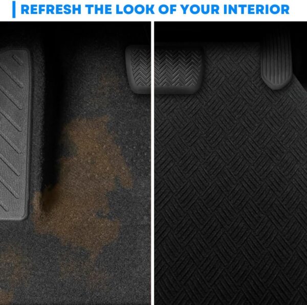 718nEi0uwmL._AC_SL1080_.jpg Nicoman Universal Black Car Mats with Anti-Slip, Heavy Duty Performance All Weather Protection, Trim to Fit Rubber Floor Mat Carpet for SUV, Vans, Sedans, Trucks Waterproof, Made in UK (Driver side)