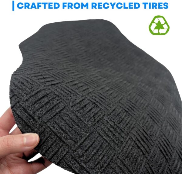 71I9545sTfL._AC_SL1080_.jpg Nicoman Universal Black Car Mats with Anti-Slip, Heavy Duty Performance All Weather Protection, Trim to Fit Rubber Floor Mat Carpet for SUV, Vans, Sedans, Trucks Waterproof, Made in UK (Driver side)