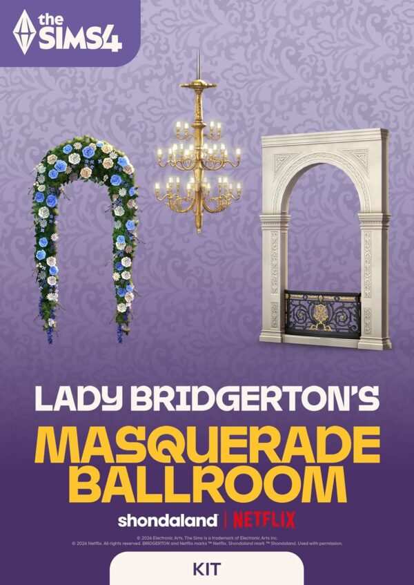 The Sims 4 Lady Bridgerton’s Masquerade Ballroom Kit (Kit 49) PCWin | Download Code EA App | VideoGame | English Standard | PC Code - EA App