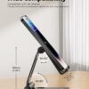 Nulaxy 2 Packs Folding Phone Stand for Desk, Fully Adjustable Mobile Phone Holder Desktop Compatible with iPhone 17 16 15 14 13 12 11 Xs Xr X 8, HUAWEI, Samsung, All Smartphones, Black & Black