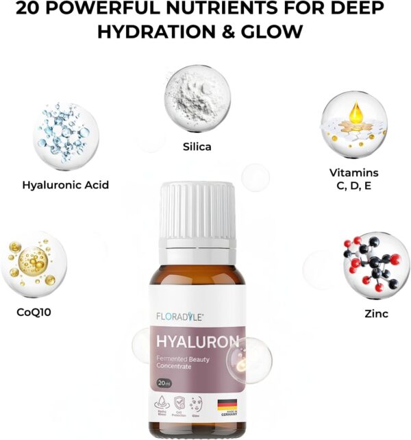 1781655390_61yYSIrEGL._AC_SL1500_.jpg Hyaluron Fermented Beauty Concentrate | 20 Bioactive Nutrients for Deep Hydration, Glow & Cellular Renewal | Immunity Boosting Shot | Vegan & Sugar-Free | 20ml (Pack of 20)