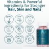 1781943551_61JYF12E3qL._AC_SL1080_.jpg WEEM Hair Skin and Nails Gummies - Supports Healthy Hair - Vegan biotin Vitamins for Women & Men Supports Faster Hair Growth, Stronger Nails, Healthy Skin, Extra Strength (1)