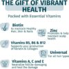 1781943553_619YiqEXsqL._AC_SL1080_.jpg WEEM Hair Skin and Nails Gummies - Supports Healthy Hair - Vegan biotin Vitamins for Women & Men Supports Faster Hair Growth, Stronger Nails, Healthy Skin, Extra Strength (1)