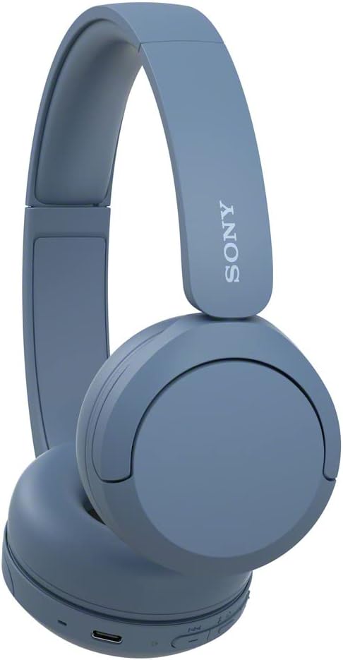 41jR301vvL._AC_SL1200_.jpg Sony WH-CH520 Wireless Headphones Bluetooth On-Ear Headset with Microphone and up to 50 Hours Battery Life with Quick Charging, Blue