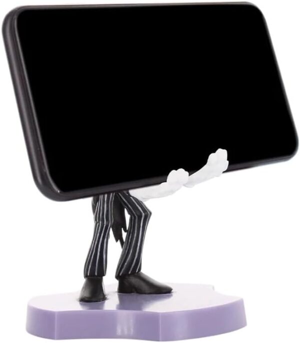 Cableguys Minis Jack Skellington Phone Stand & Earbuds Holder - Novelty Phone Stand for Desk and Bedside, In Ear Headphone Holder for Smartphone & Small Devices, Desk Decor and Mobile Accessories