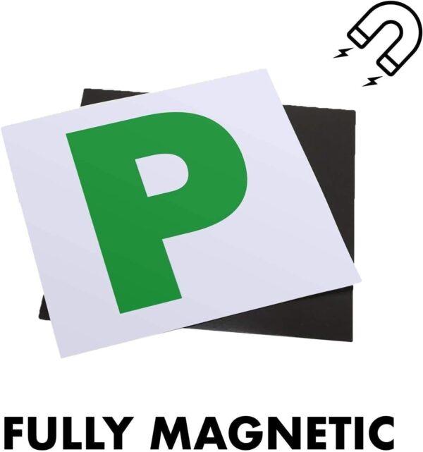 510ffXDzhQL._AC_SL1402_.jpg Haltons by Keplin Magnetic L & P Plates for Car – Pack of 4 PVC 1.3 mm Thick Road Legal Learner & Provisional Plates– Full Magnetic Backing, UK DVSA Compliant 17.8 × 17.8 cm