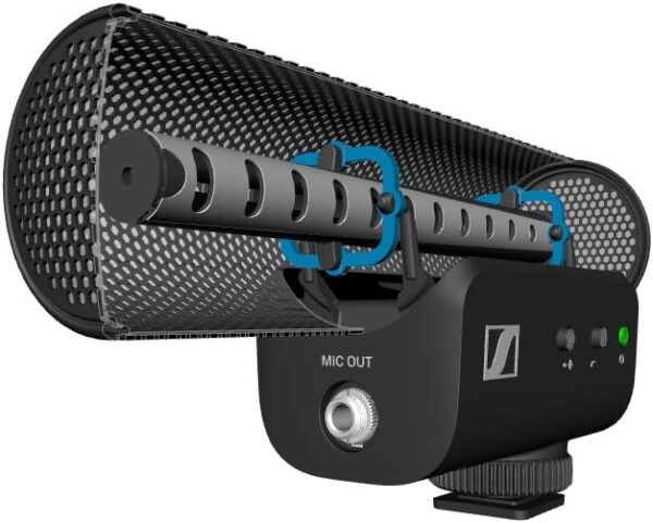 511dw0r0ZGL._AC_SL1200_.jpg Sennheiser MKE 400 Directional Shotgun Camera Microphone Kit | Smartphone Clamp & Manfrotto PIXI Mini Tripod | For Vloggers & Creators | 3.5MM TRS & TRSS Coiled Cables Included | Black (508898)