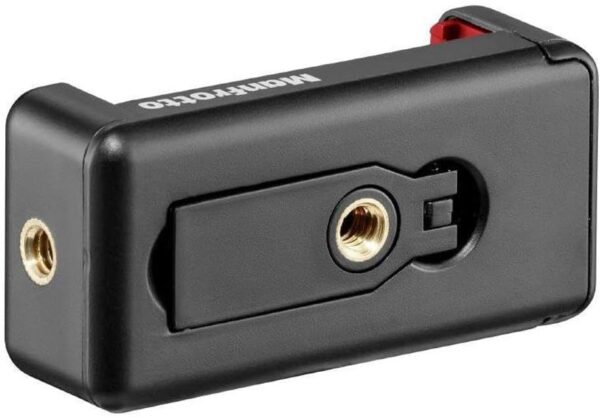 5130JHddx4L._AC_SL1200_.jpg Manfrotto MCLAMP, Universal Smartphone Clamp with Thread Connections, for iPhone with or without Case, Foldable, Compact Size, Vlogging, Black