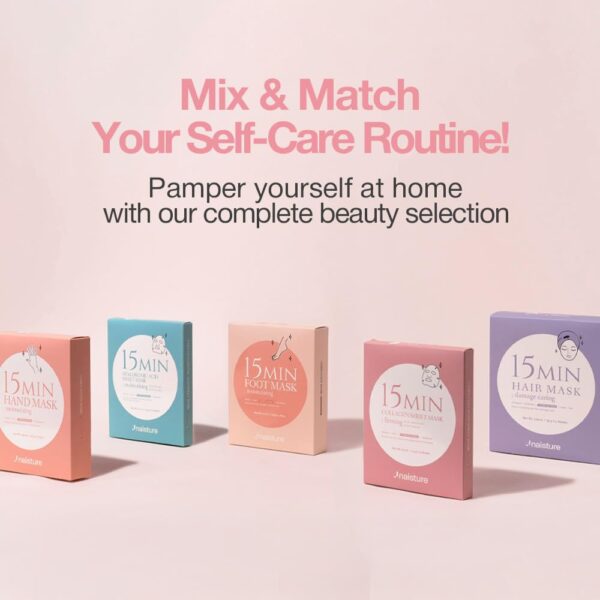513s50oxF0L._SL1000_.jpg Naisture 15 Min Pamper Me Kit Korean Spa Skincare Gift Set for Women-Head to Toe with Hair, Face, Eye, Hand, & Foot Masks (7 pcs)