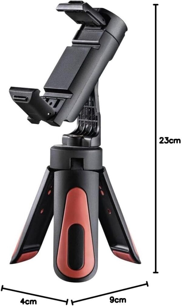 Hama Phone Tripod (Mini tripod with phone holder selfies, rotatable tiltable, landscape and portrait mode, travel tripod, fits smartphones with a width of 5.8 to 8.5 cm, 1/4-inch screw)