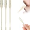 3PCS Nasal Hair Cutter Portable Travel Essentials,2026 Nostril Hair Removal Tools Double Sided Indoor Outdoor,360° Rotating 2-in-1 Manual Nose Hair Trimmer for Women Men (Apricot, 3 Pack)