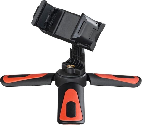 Hama Phone Tripod (Mini tripod with phone holder selfies, rotatable tiltable, landscape and portrait mode, travel tripod, fits smartphones with a width of 5.8 to 8.5 cm, 1/4-inch screw)