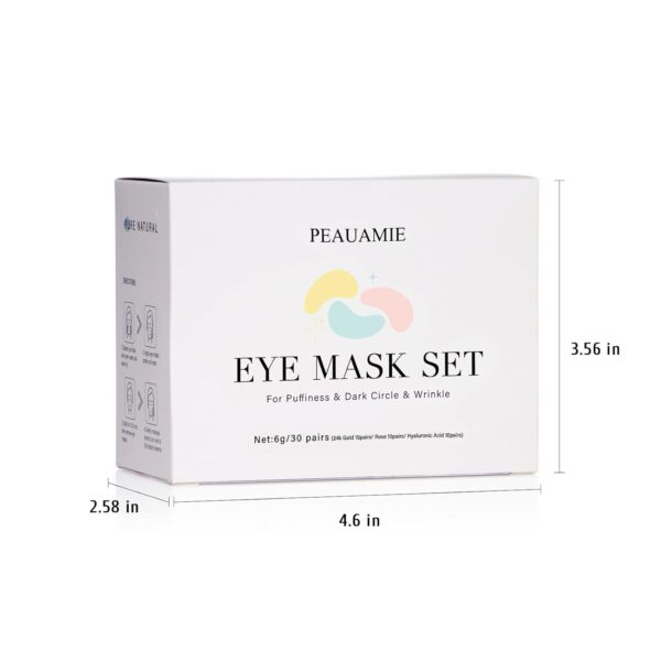 51EdfsS-QkL._SL1500_.jpg PEAUAMIE Under Eye Patches Gold and Hyaluronic Acid for puffy eyes,Rose Eye Masks for Dark Circles and Puffiness skin care Smooth Wrinkles products 30 Pairs