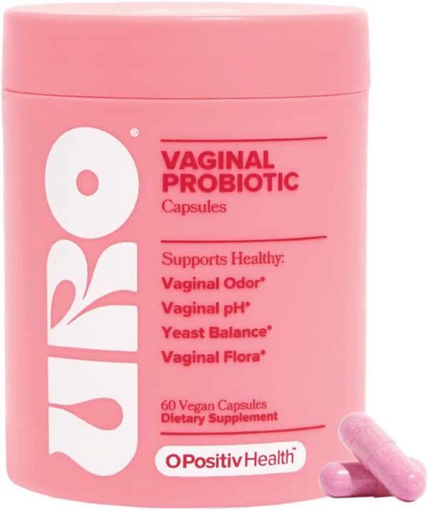 51L1a4u7LnL._AC_SL1080_.jpg O Positiv URO Vaginal Probiotics for Women pH Balance with Prebiotics & Lactobacillus – Vaginal Health Supplement – Support Healthy Vaginal Odor & Flora, 60 Count (Pack of 1), 1 Month Supply