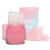 Ice Roller and Gua Sha Set for Face, Eyes and Neck - Skin Care Beauty Tools to Brighten Skin and Enhance Natural Glow (Pink)