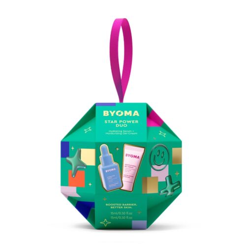 51SALdv0c1L._SL1000_.jpg BYOMA Star Power Duo (2-Piece Travel Kit) - Hydrating Face Serum 15mL & Moisturizing Gel Cream 15mL for Skin Barrier Repair - Travel Size Essentials for Women & Men