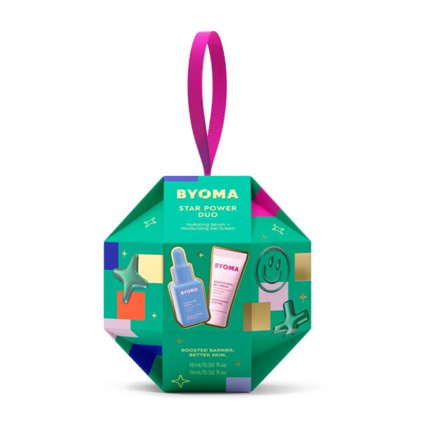 BYOMA Star Power Duo (2-Piece Travel Kit) - Hydrating Face Serum 15mL & Moisturizing Gel Cream 15mL for Skin Barrier Repair - Travel Size Essentials for Women & Men
