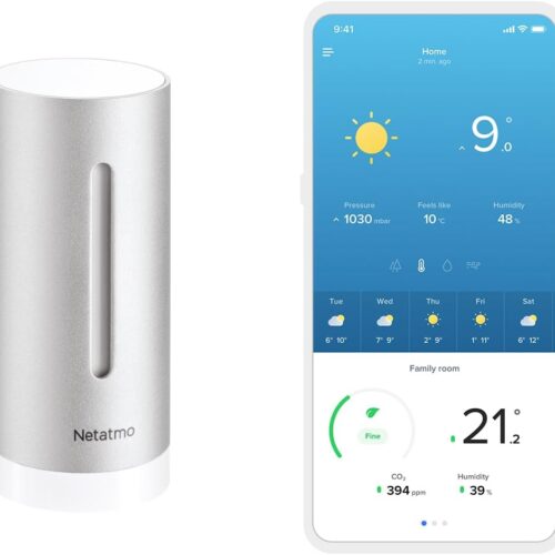 51a5clZvKRL._AC_SL1500_.jpg Netatmo Additional Indoor Module for Weather Station, Monitoring Temperature, Humidity and Air Quality (CO2), Smartphone Control, NIM01-WW, Accessory