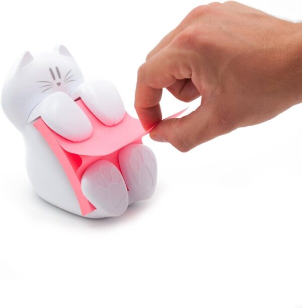 51aeAYZUJdL._AC_SL1367_.jpg Post-it Dispenser Z-Notes CAT, Pack of 1 Pad, 90 Sheets per Pad, 76 mm x 76 mm, Pink Color - for Convenient One-Hand Dispensing on Your Desk